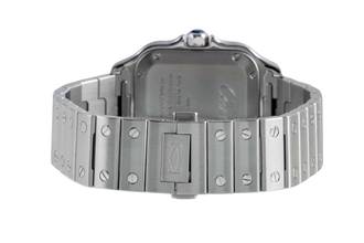 Thumbnail von Cartier Santos Edelstahl Automatik Medium Size Ref. WSSA0010 4075 B&P