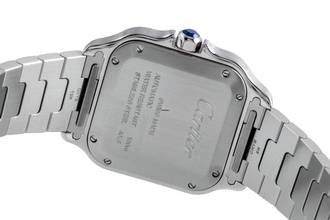Thumbnail von Cartier Santos Edelstahl Automatik Medium Size Ref. WSSA0010 4075 B&P