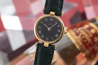 Thumbnail von Cartier Vendome must de Cartier Vendome SM 925 Silber vergoldet Damenuhr Ref. 84978913