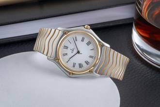  Ebel Classic Wave Stahl / Gold Quarz Damenuhr Ref. 181909 Klassiker 