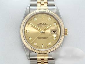 Thumbnail von Rolex Datejust 36 36mm 16233 1998 Diamanten Stahl Gelbgold 750 Automatik Stainless Steel 18kt Yellow Gold Jubilé-band Chronometer Oyster