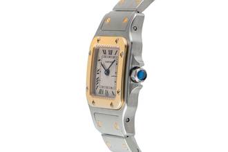 Thumbnail von Cartier Santos Galbée Lady Stahl / Gold Damenuhr Saphirglas Ref. W20012C4 1567