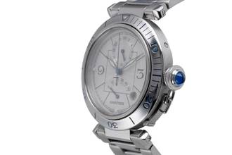 Thumbnail von Cartier Pasha GMT Power Reserve Automatik Stahl Herrenuhr Ref. W31037H3 2388