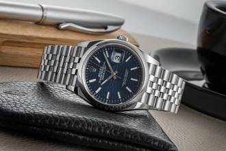 Thumbnail von Rolex Datejust 36 Blue Motif Dial Oyster Stahl Automatik Ref. 126200 B&P 2023