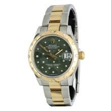 Thumbnail von Rolex Datejust 31 Green Diamond/Flower dial Full Set Ref. 278343RBR