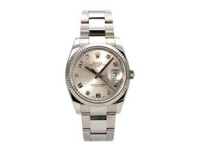 Thumbnail von Rolex Oyster Perpetual Date 115234 Silver Diamond