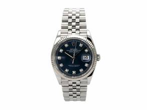  Rolex Datejust 36 Oystersteel / Weißgold 126234 Blau DIA Jubile-Band 