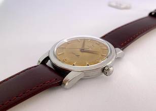 Thumbnail von Omega Seamaster Vintage ref 2759 Tropical Dial Calatrava FAT LUGS 2761