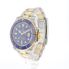  Rolex Submariner Date Steel/Gold Blue Diamond Dial 