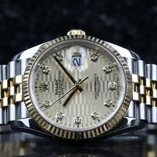  Rolex Datejust 36 Steel Gold - Motif Diamond - like New - Fullset - 04/2023 