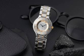 Thumbnail von Cartier 21 Must de Cartier Lady Stahl / Gold Quarz Ref. W10073R6 B&P 1997