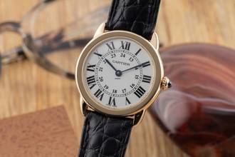 Thumbnail von Cartier Ronde Solo de Cartier Lady Ronde Solo 18K (0,750) Gold/Stahl Damenuhr Ref. W6700355