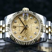  Rolex Lady-Datejust 31 Steel Gold - Champagne Diamond - like New - Fullset - 2013 