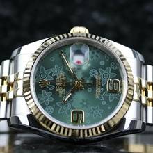 Thumbnail von Rolex Datejust 36 Steel Gold - Green Floral - like New - Fullset - 08/2015
