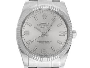  Rolex Air King Ref.114234 2007 Full Set wie Neu Vintage Air King Stahl 18kt Weißgold 