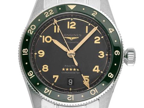  Longines Spirit ZULU Time Ref.L3.802.4.63.6 2025 Full Set Ungetragen Spirit ZULU Time Green 