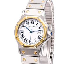 Thumbnail von Cartier Santos Octagon 30 Steel Gold – 2966 – good condition – approx. 1990