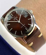 Thumbnail von Omega Genève Serviced Geneve Vintage Automatic Automatik Rare Burgundy Dial 1660163 1660163