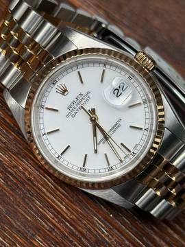 Rolex Datejust 36 Top Condition no stretch white dial 