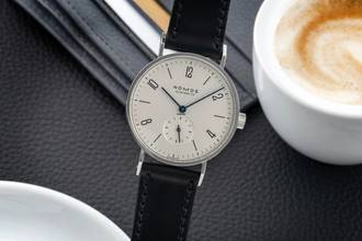  NOMOS Tangente Allianz Herbstwerbung 2007 Handaufzug Ref.101 Box & Papiere 