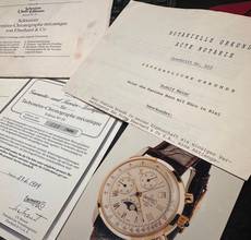 Thumbnail von Eberhard & Co. Chronograph Serviced (480e) Moonphase Mondphase Original Papers Valjoux 7768 75th 989 75 Anniversary Limited Edition