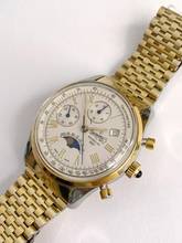 Thumbnail von Eberhard & Co. Chronograph Serviced (480e) Moonphase Mondphase Original Papers Valjoux 7768 75th 989 75 Anniversary Limited Edition