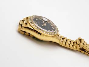 Thumbnail von Rolex Lady-Datejust 26 mm 18 Kt. Gold top condition serviced Factory diamonds