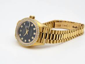 Thumbnail von Rolex Lady-Datejust 26 mm 18 Kt. Gold top condition serviced Factory diamonds