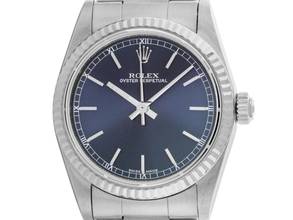 Thumbnail von Rolex Oyster Perpetual 31 Medium Ref.77014 2005 Full Set sehr gut Vintage Oyster Perpetual Medium Stahl 18kt Weißgold