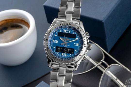  Breitling B-1 Chronograph Stahl Quarz Herrenuhr Ref. A6836215/C511 B&P 2001 