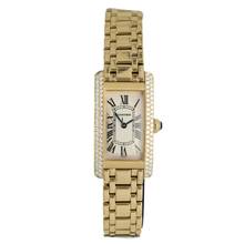 Thumbnail von Cartier Tank Américaine Lady 18K.Gold Ref.1710 Factory set Diamonds Full Serviced