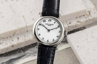  Patek Philippe Calatrava Lady 18K (0,750) Weissgold Handaufzug Damen Ref. 4860 
