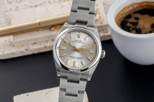  Rolex Oyster Perpetual 36 Silver Dial Stahl Automatik Ref. 126000 B&P 2022 