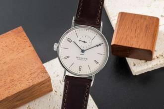 Thumbnail von NOMOS Tangente Stahl Handaufzug Herrenuhr Lävograph Limited Box & Papiere 2005