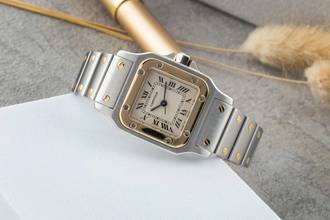 Thumbnail von Cartier Santos Galbée Lady Stahl / Gold Saphirglas Ref. W20012C4 Box
