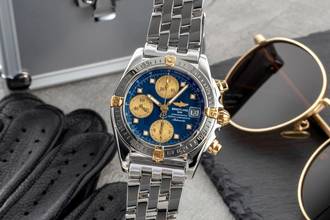  Breitling Chrono Cockpit Chronograph Stahl / Gold Automatik Ref. B13357 B&P 2005 