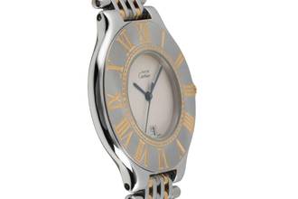 Thumbnail von Cartier 21 Must de Cartier XL Stahl / vergoldet Quarz Ref. W10052F4