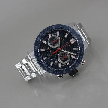  TAG Heuer Carrera Calibre Heuer 02 Skeleton Chronograph Ø 43 mm Full Set Top Zustand 