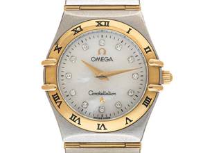 Thumbnail von Omega Constellation Ladies Lady Ref.795.1202 1998 Box&Beschreibung original unpoliert Constellation Lady Perlmutt Diamanten
