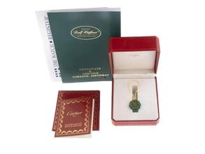 Thumbnail von Cartier Santos Galbée Lady PM Ref.1565 2004 Box&Beschreibung sehr gut Vintage Santos Galbee Lady PM kleines Modell