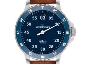  Meistersinger Salthora Meta X Einzeigeruhr Ref.SAMX908 2017 Full Set wie Neu Vintage Salthora Meta X Leder Faltschließe 