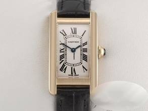 Thumbnail von Cartier Tank Américaine Lady Tank Americaine Gelbgold 750 Lederband Damen 18kt Yellow Gold