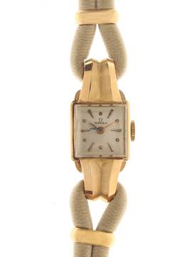 Omega Ladies NOS 18 k Rose Gold 1940s
