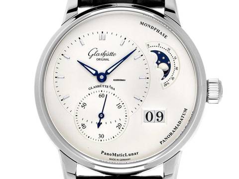  Glashütte Original PanoMaticLunar Ref.1-90-02-42-32-61 2026 Full Set Ungetragen PanoMaticLunar Mondphasenanzeige Krokoleder Faltschließe 