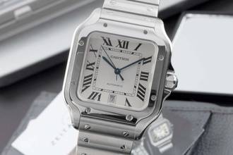 Thumbnail von Cartier Santos de Cartier Stahl Automatik Herrenuhr Ref. WSSA0009