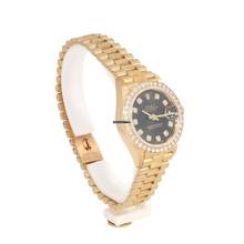 Thumbnail von Rolex Lady-Datejust Damenuhr Lady Datejust 69138 mit Diamantzifferblatt und Brillantlünette Automatik aus 750 Gelbgold Fullset