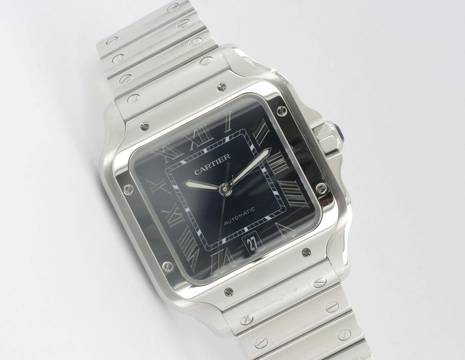  Cartier Santos De Cartier Blue Dial 