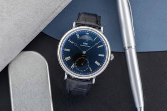 Thumbnail von IWC Portofino Handaufzug Vintage Portofino Moonphase Handaufzug Stahl Ref. IW544801 Papiere