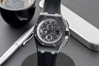 Thumbnail von Audemars Piguet Royal Oak Offshore Chronograph Keramik / Titan Automatik Ref. 26405CE.OOA002CA.01 B&P