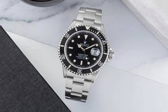 Thumbnail von Rolex Submariner Date 40 Stahl Automatik Herrenuhr Ref. 16610 B&P 1996